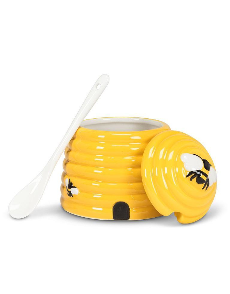 Beehive Covered Jar with Spoon