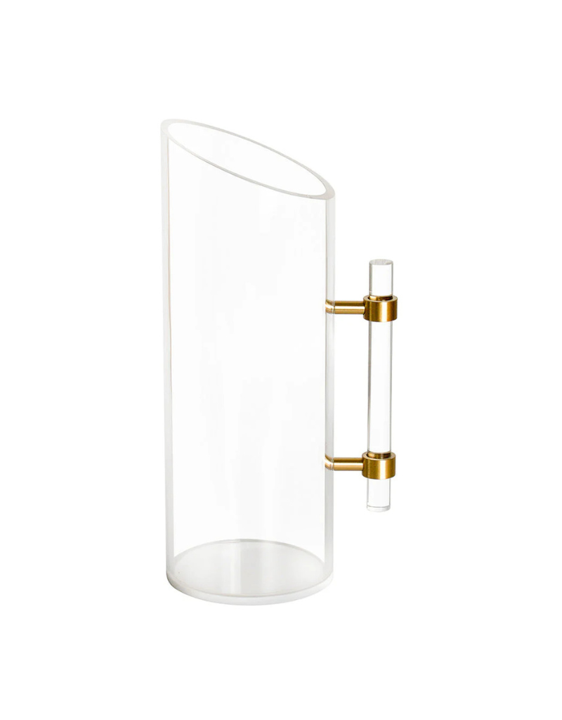 Lucite Pitcher with Gold Handles