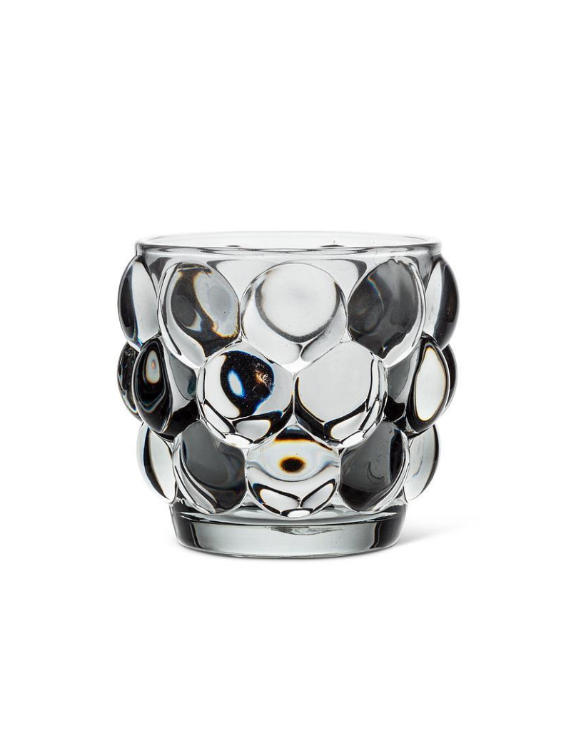 S/2 Smoke Grey Small Bubble Votive Tealight Holders