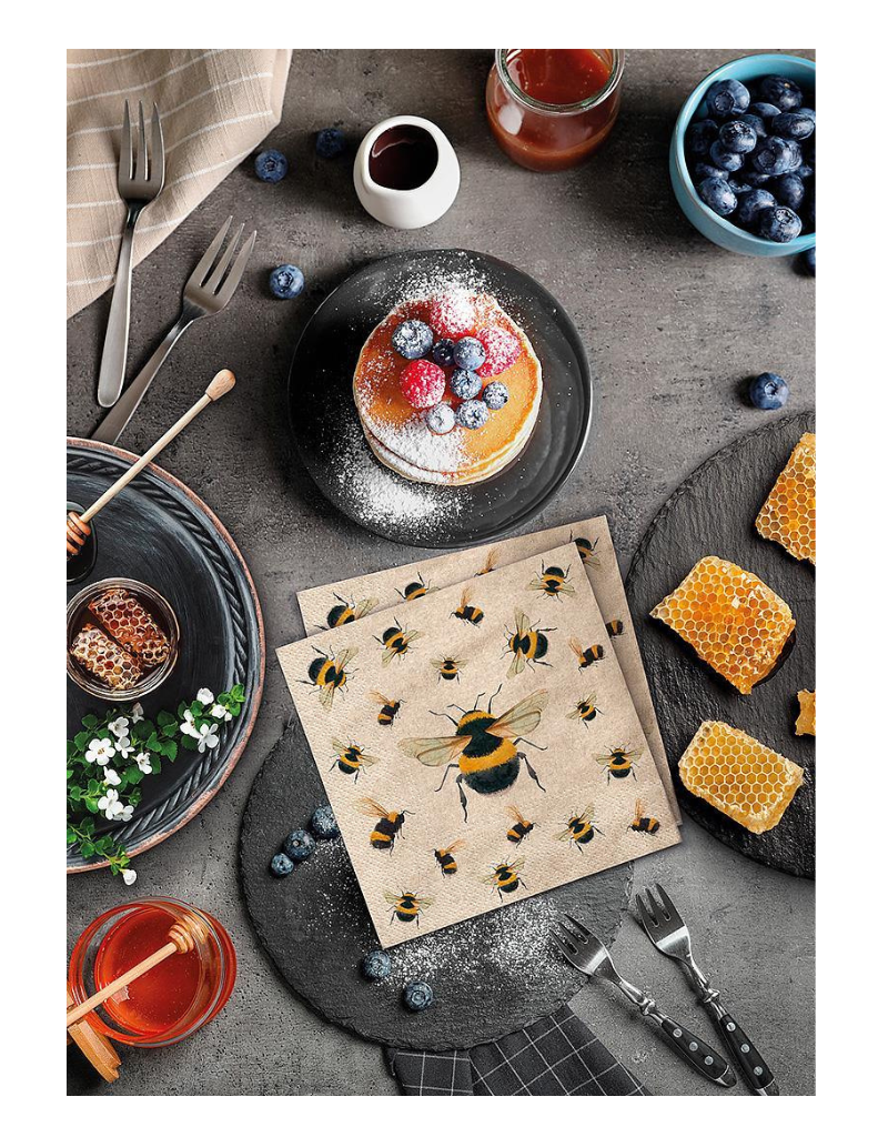 Dancing Bees Napkins - 20 Pack