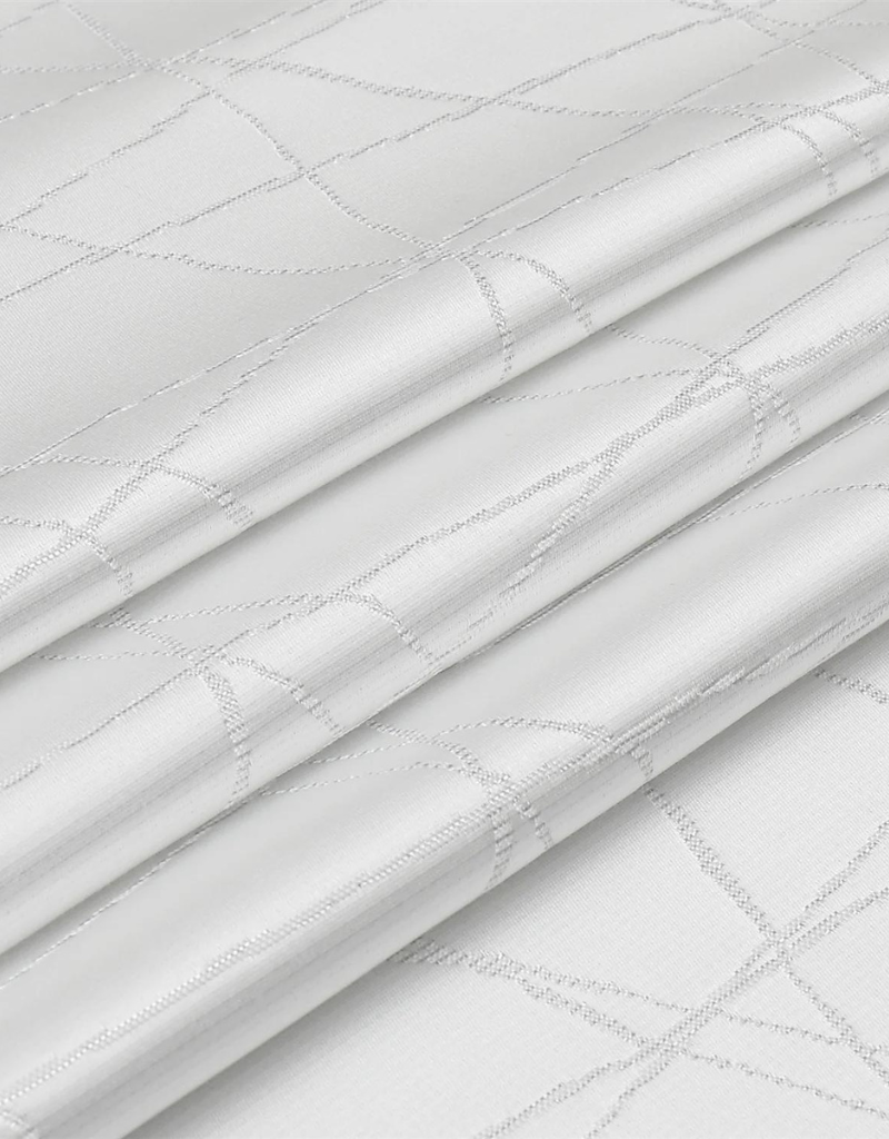 Jacquard White Silver Rays Tablecloth #1333