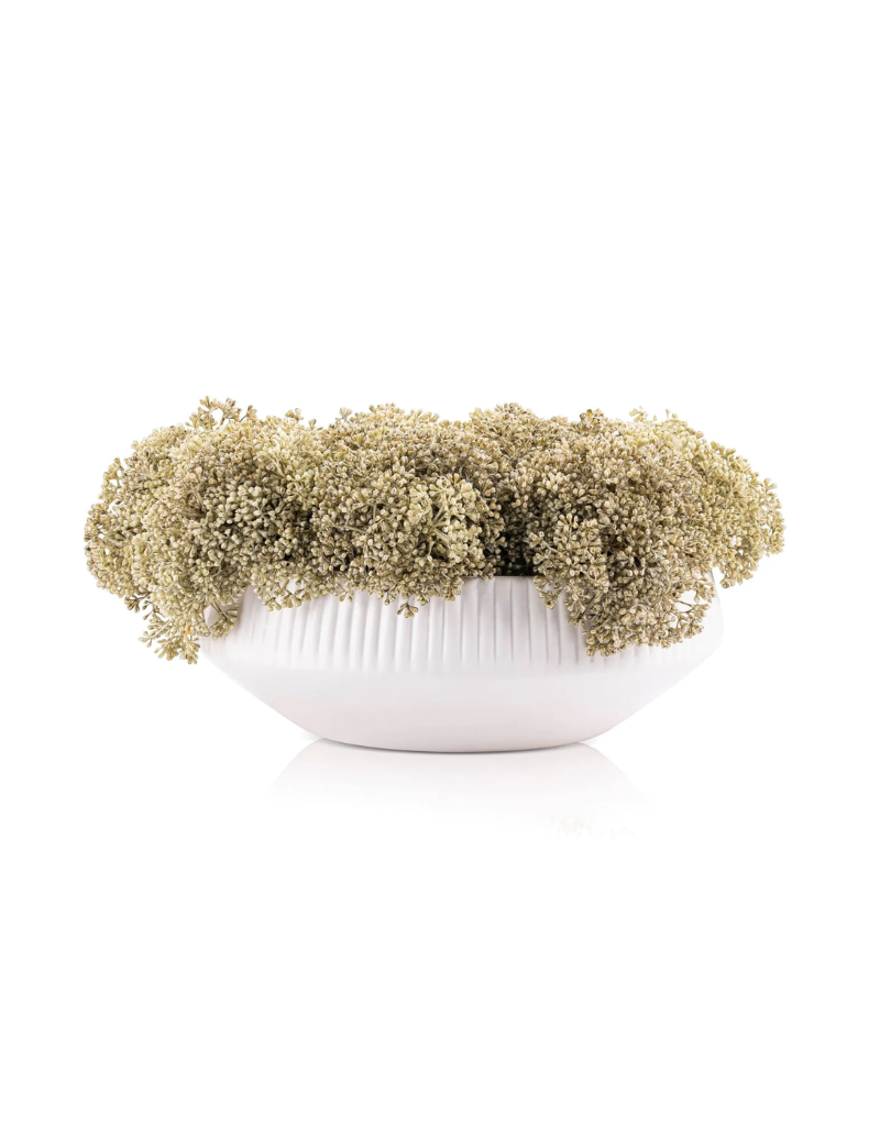 Greenery White Flower Pot