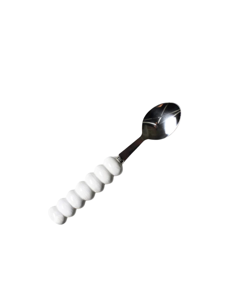 Signature Knob Serving Spoon - White