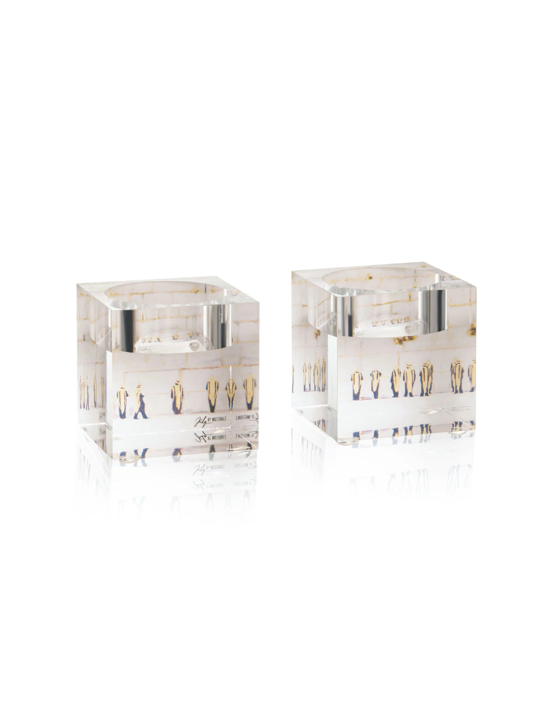 Painted Kotel Lucite Tea Light Holders