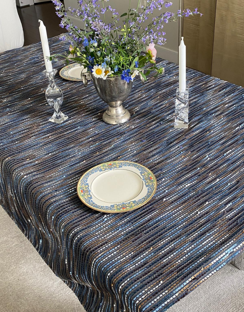 Soiree Navy Tablecloth