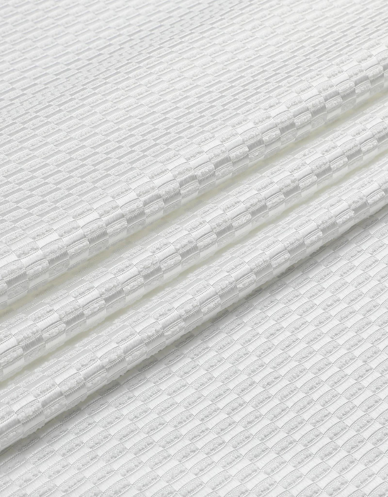 Jacquard Chenille White Tablecloth #1379