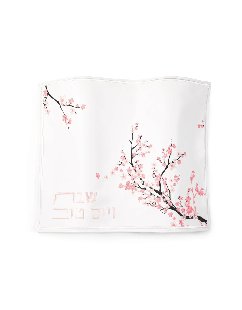 Cherry Blossom Leather Challah Cover