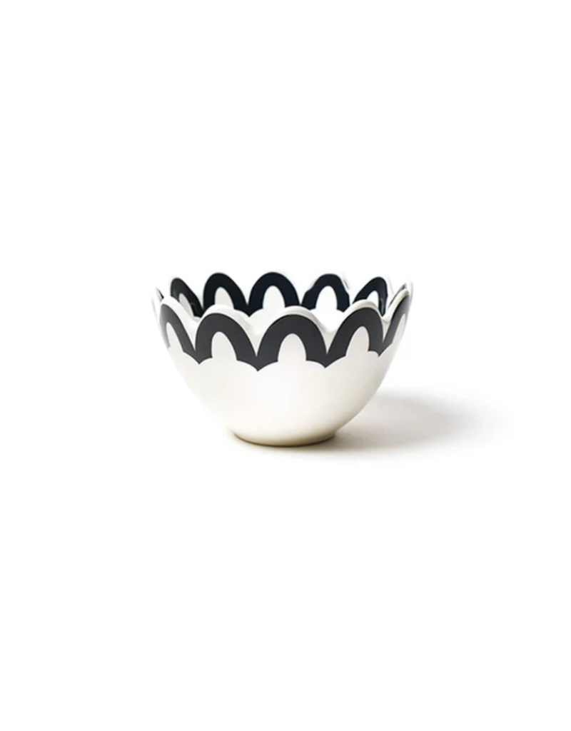Arabesque Scallop 5" Small Black Bowl
