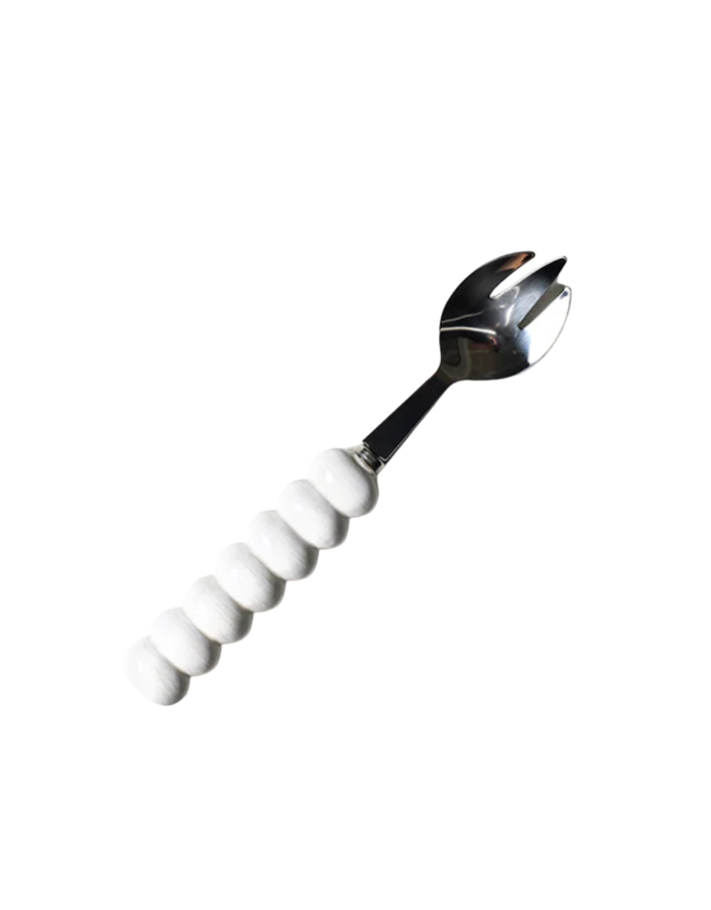 Signature Knob - Serving Fork - White