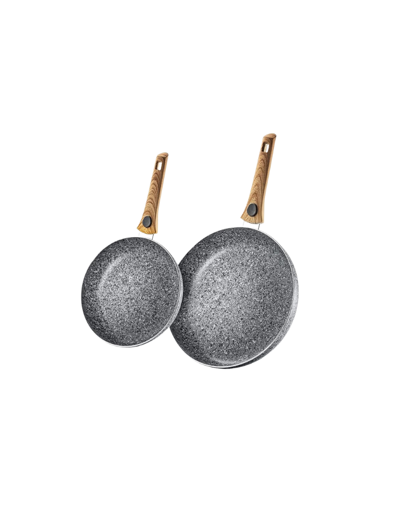 Set of 2 Granite Coating Nonstick Frying Pan