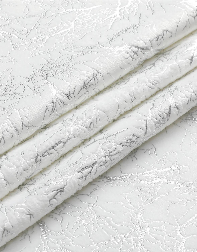 Velvet Silver Branch Print Tablecloth #1411
