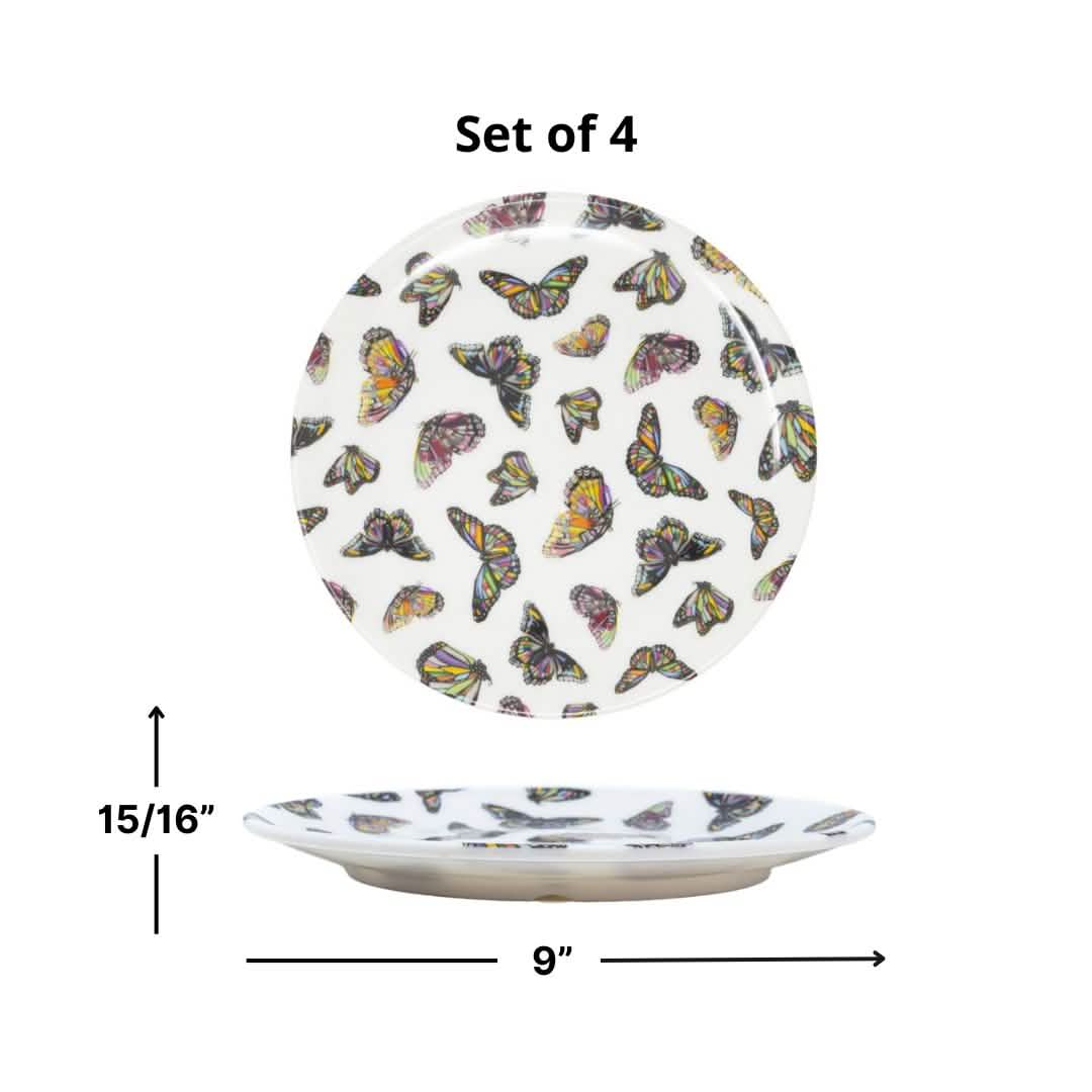Elizabeth Sutton Collection: Butterflies Salad Plate Set