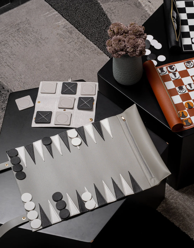 Leather Backgammon Game