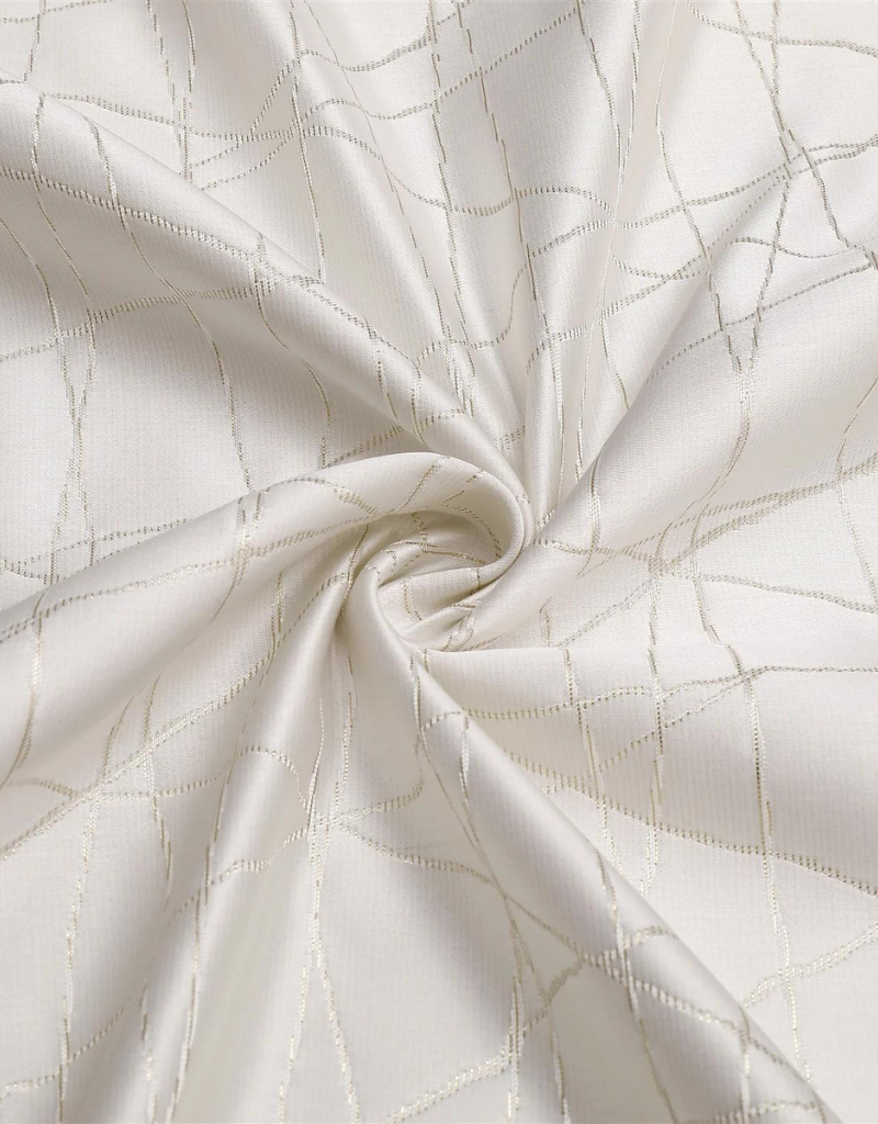 Jacquard White & Gold Rays Tablecloth #1334