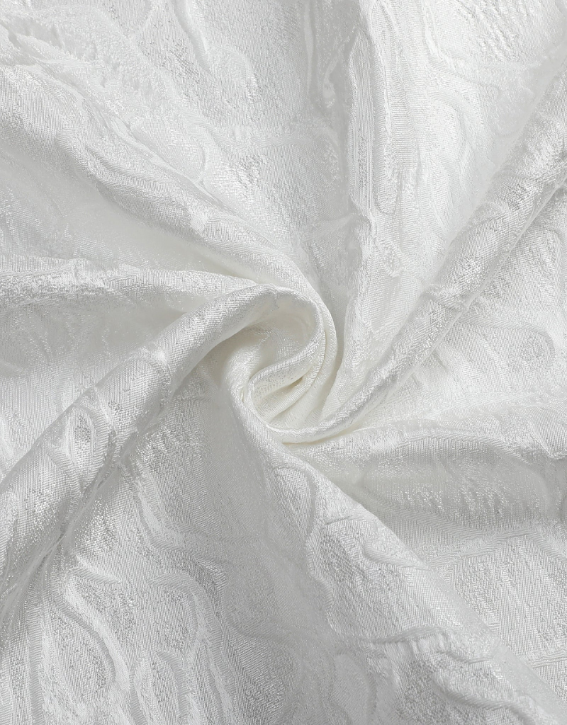 Jacquard New Heavier White Tablecloth #1378