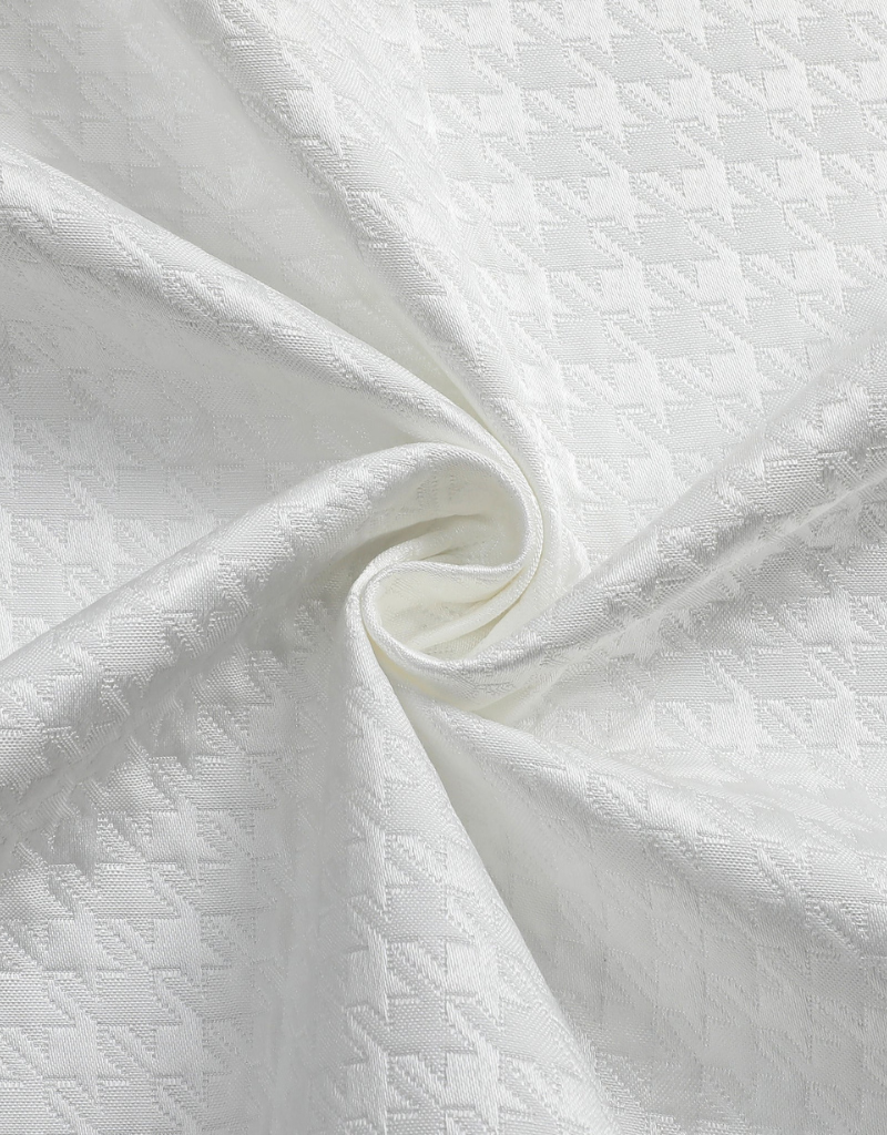 Jacquard White Silver Houndstooth Tablecloth #1373