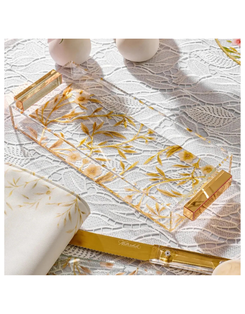 Floral Bird Bread Tray