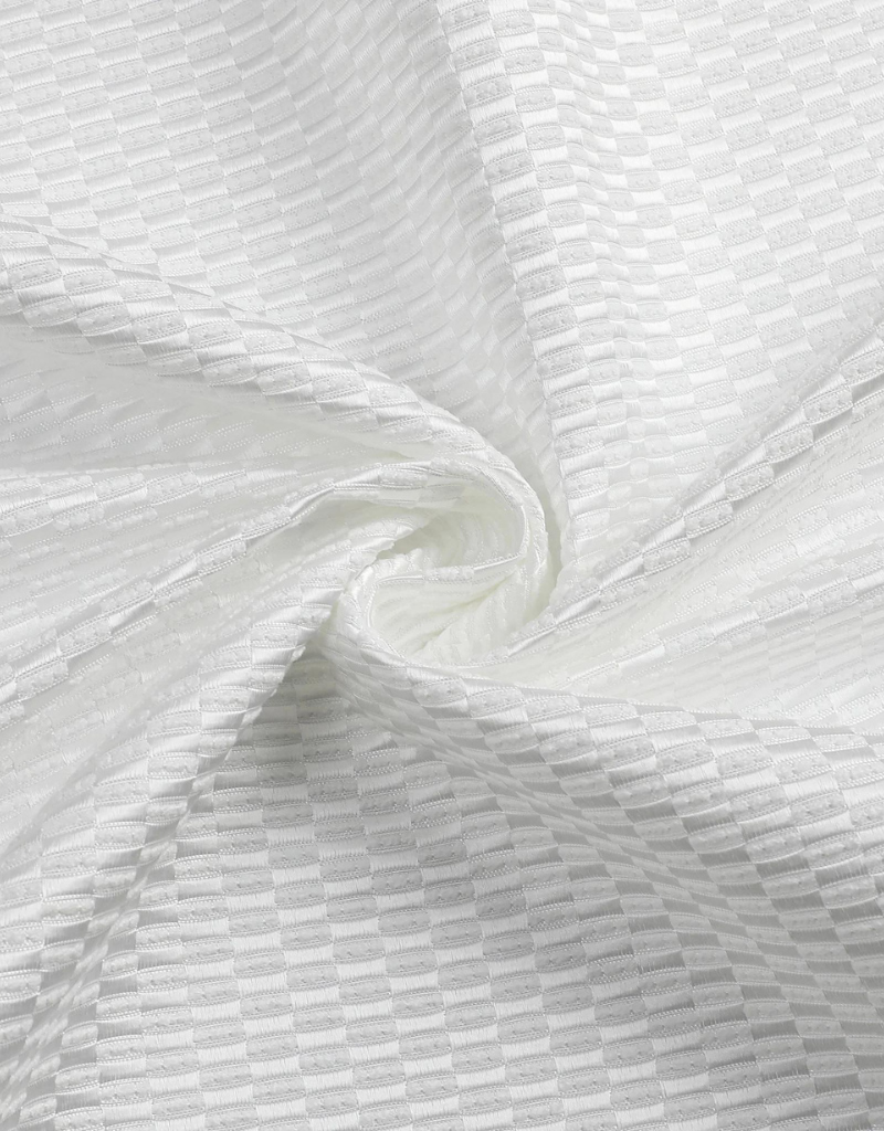 Jacquard Chenille White Tablecloth #1379