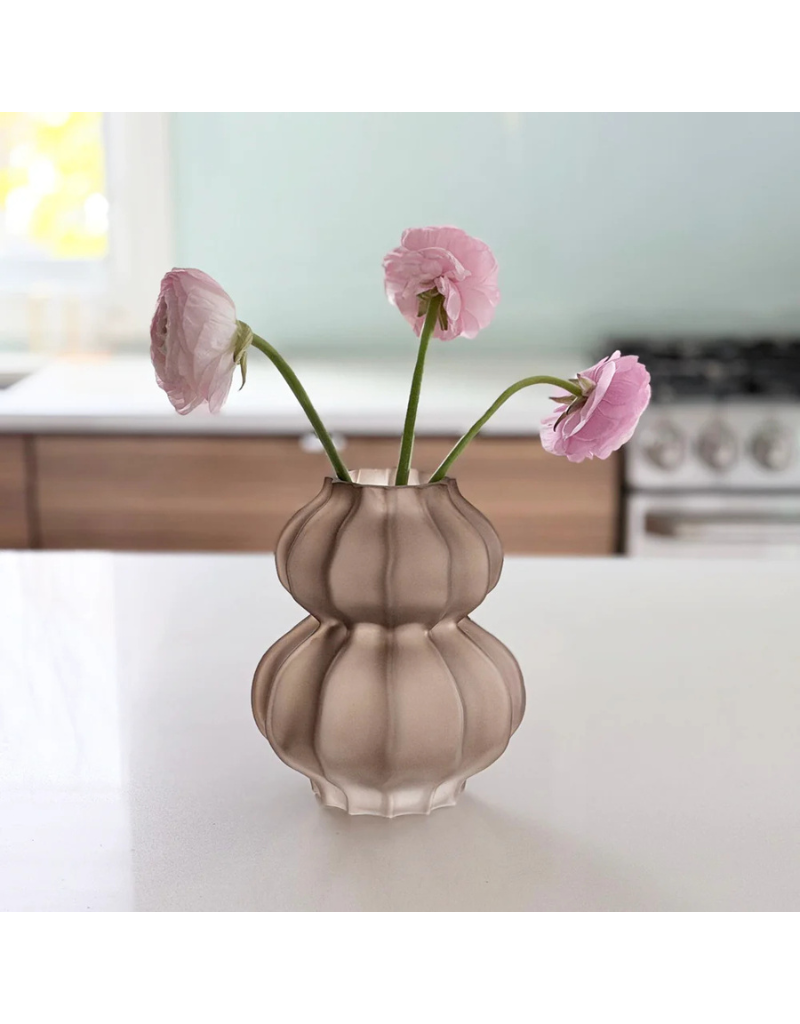 Frosted Brown Double Gourd Vase