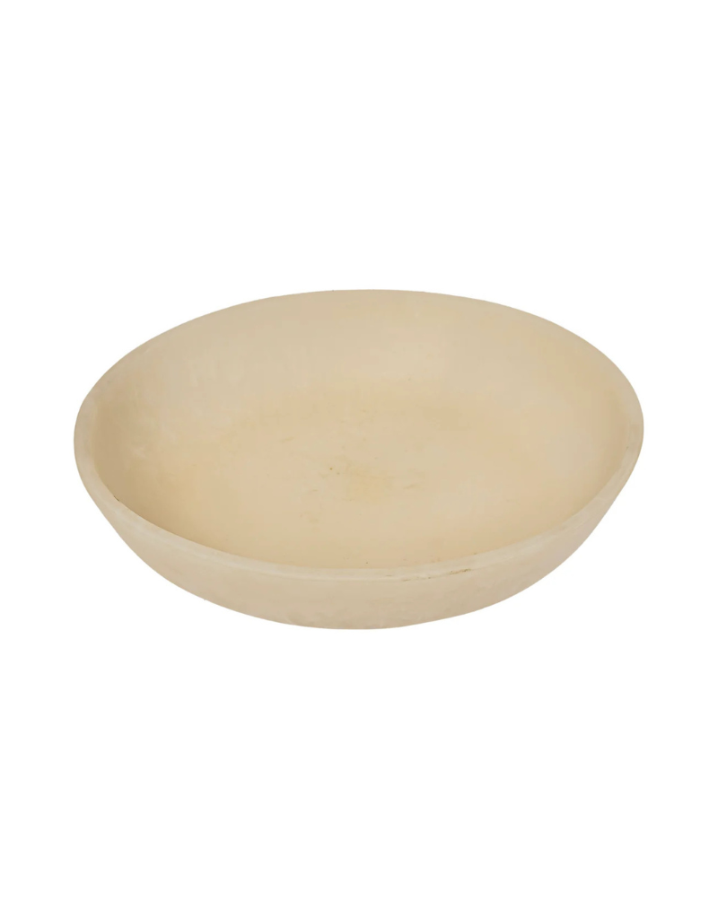Cream Resin Oblong Bowl