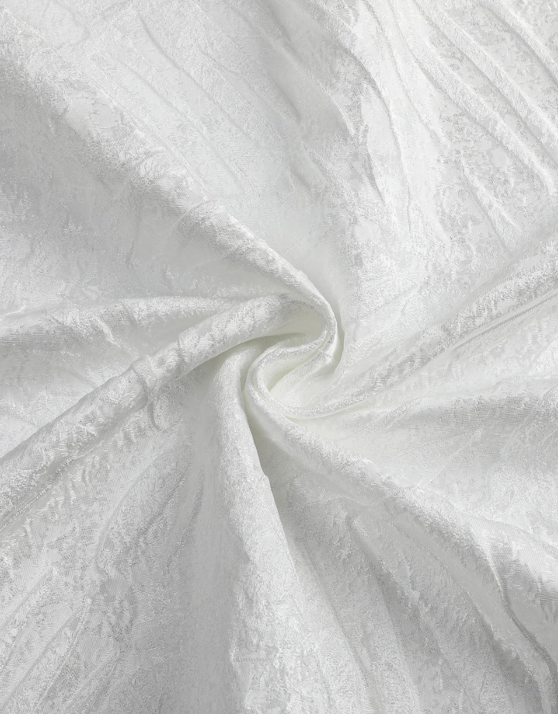 Jacquard White Leaves Tablecloth #1381