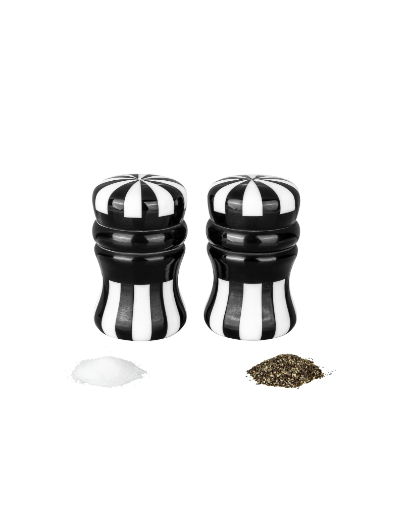 Salt and Pepper Shaker Set - Black & White