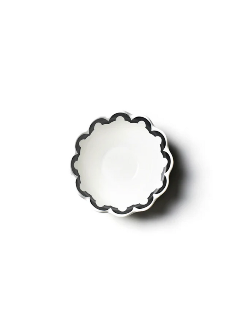 Arabesque Scallop 5" Small Black Bowl