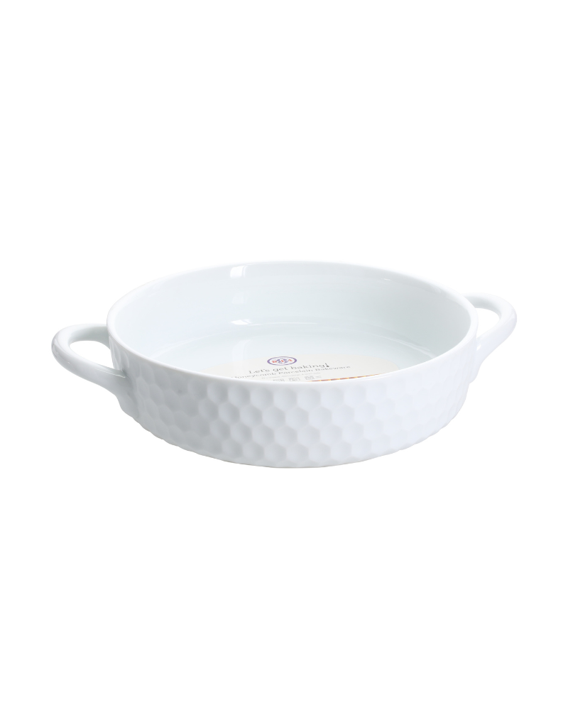 Honeycomb Shallow Round Baker with Handle