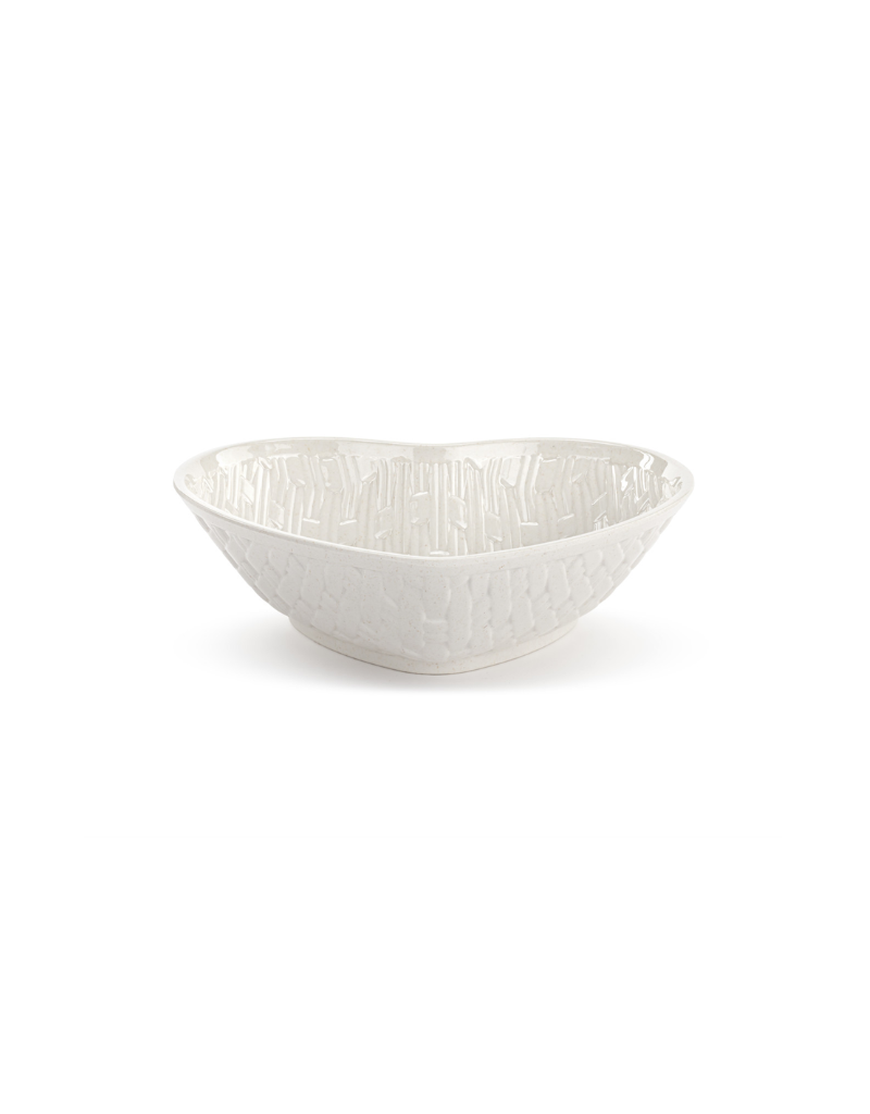 Melamine White Heart Shaped Bread Basket