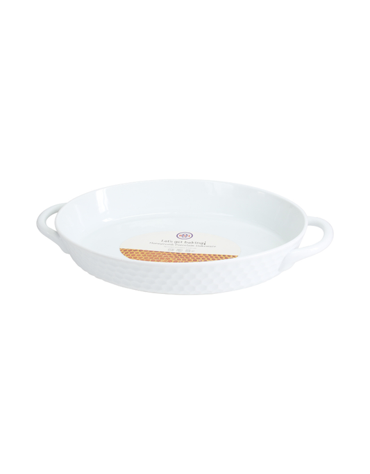 Honeycomb Oval Baker with Handles