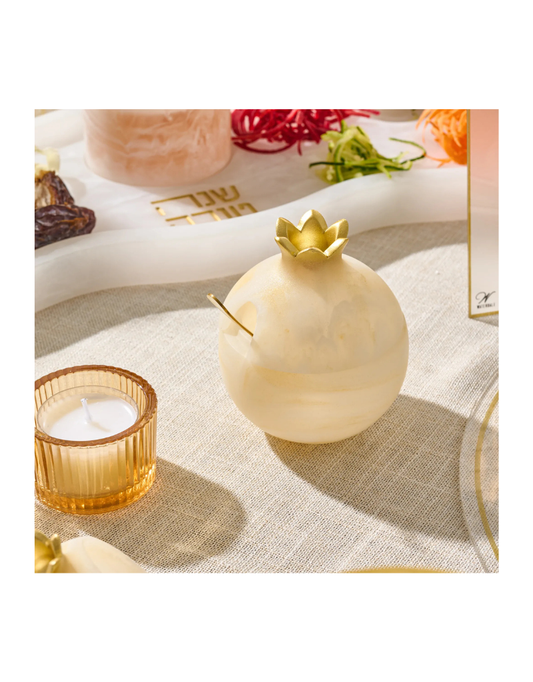 Gourmet Honey & Resin Honey Dish Pomegranate Gift Set
