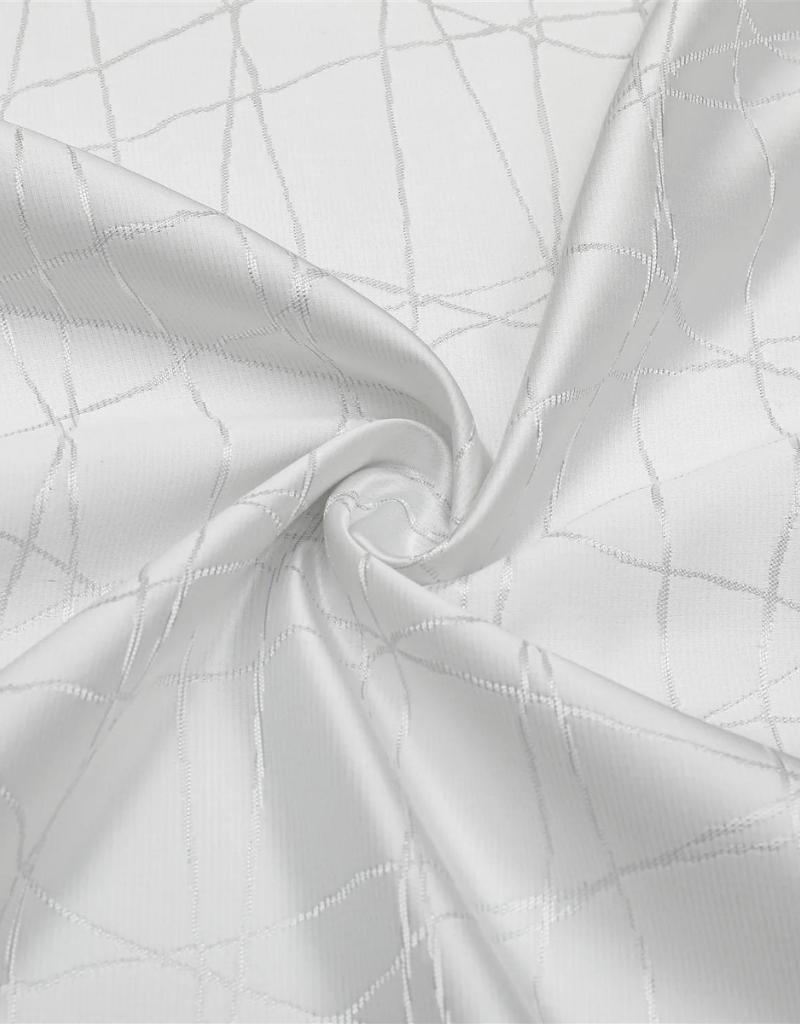 Jacquard White Silver Rays Tablecloth #1333