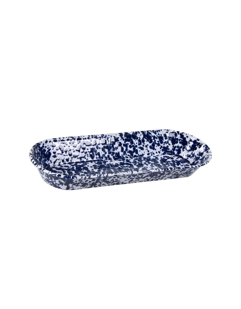 Enamelware Swirl Oval Basket