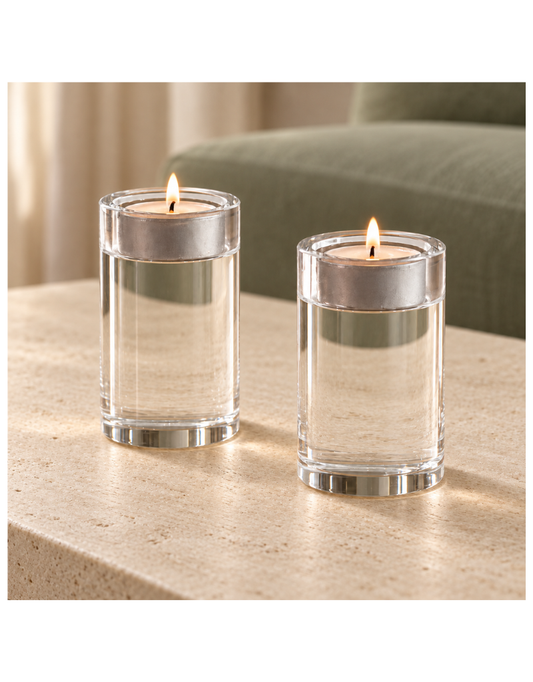 Crystal Tealight Holder Set (options)