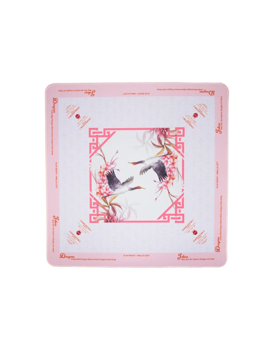 Crane Pink Mahjong Mat