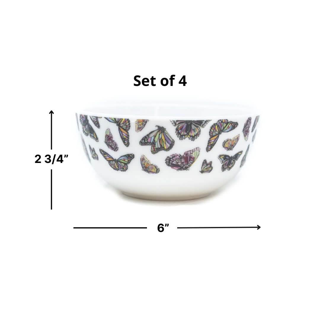Elizabeth Sutton Collection: Butterflies Melamine Bowl Set