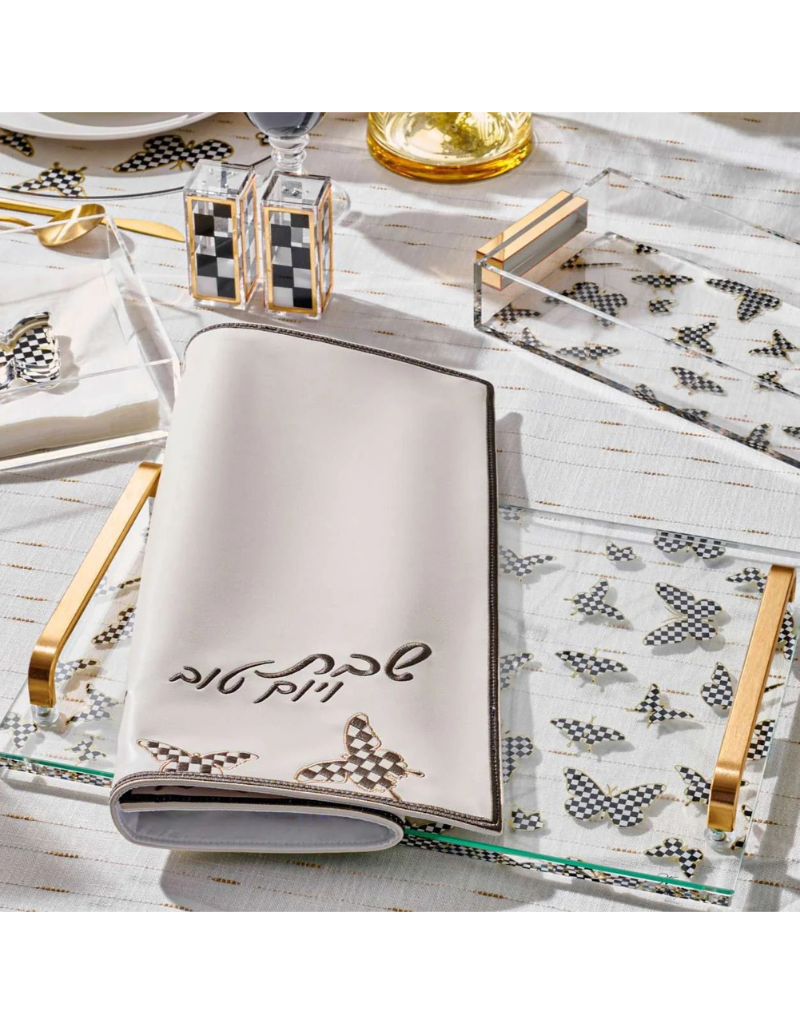 Onyx Butterfly Challah Cover