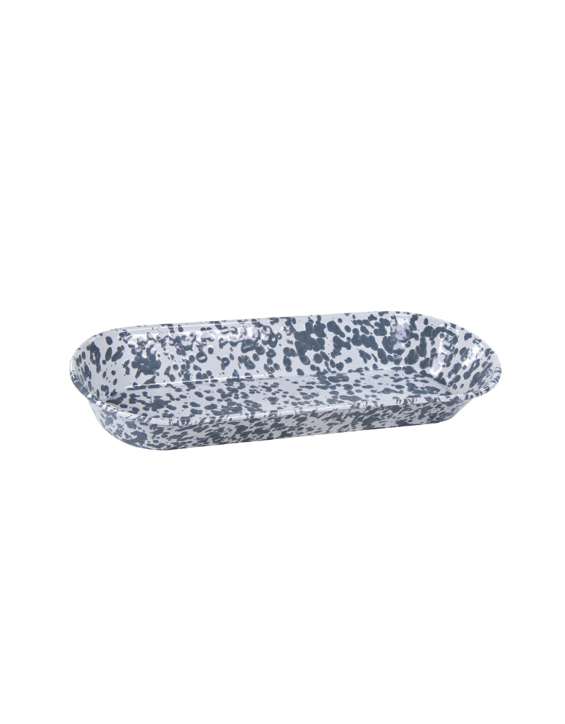 Enamelware Swirl Oval Basket