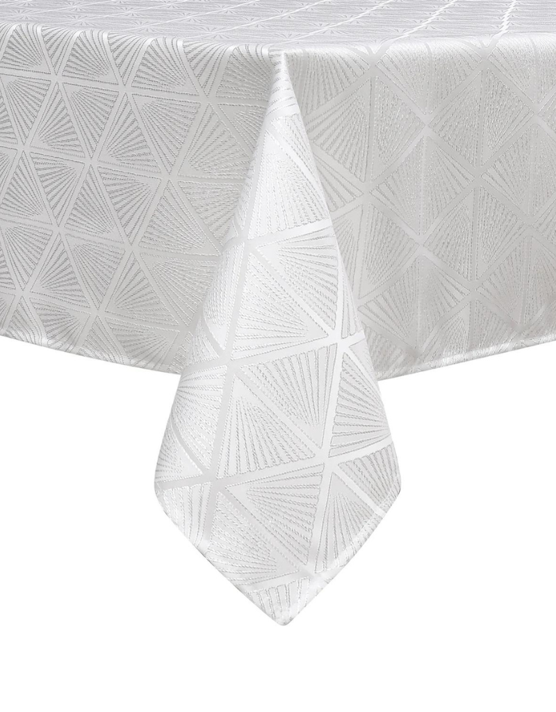 Jacquard Silver Diamond Tablecloth #1344