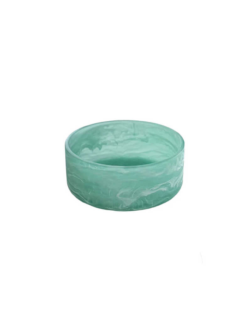 Resin Green Swirl Salad Bowl