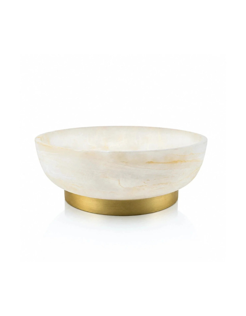 Gold Round Resin Centerpiece Decorative Bowl (options)