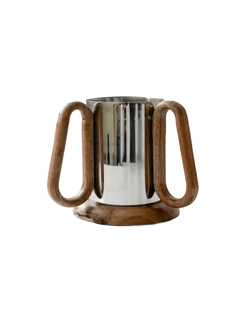 Wood & Stainless Steel Wash Cup