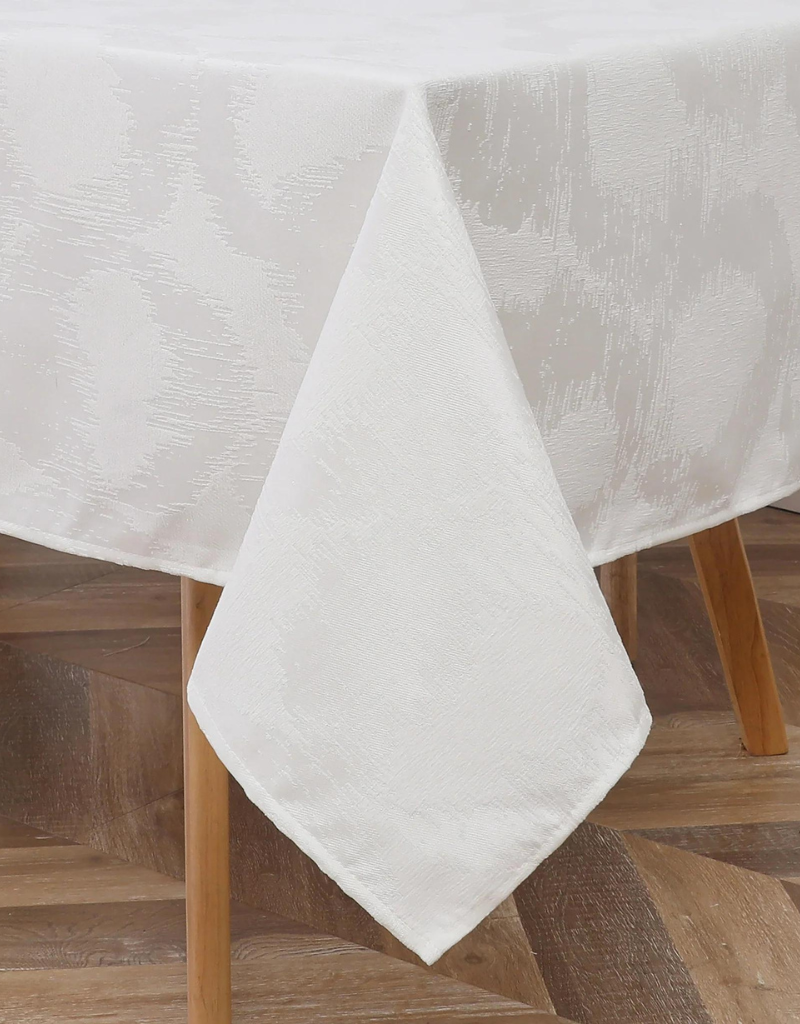 Jacquard White Chenille Circle Tablecloth #1383