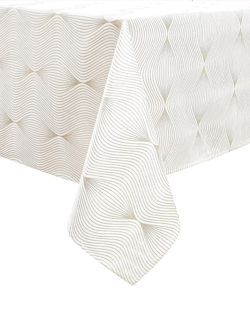 Velvet Gold Infinity Print Tablecloth #1408
