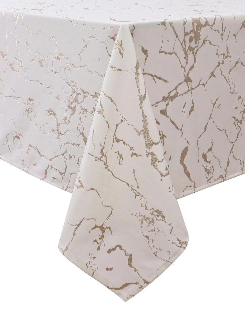 Glacier Gold Velvet Tablecloth #1414