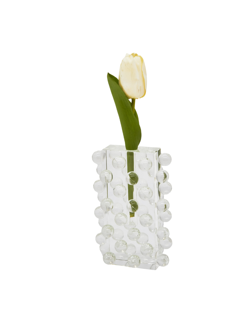 Crystal Glass Scattered Bubbles Vase