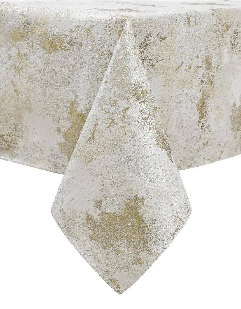 Jacquard White Gold Tree Tablecloth #1329