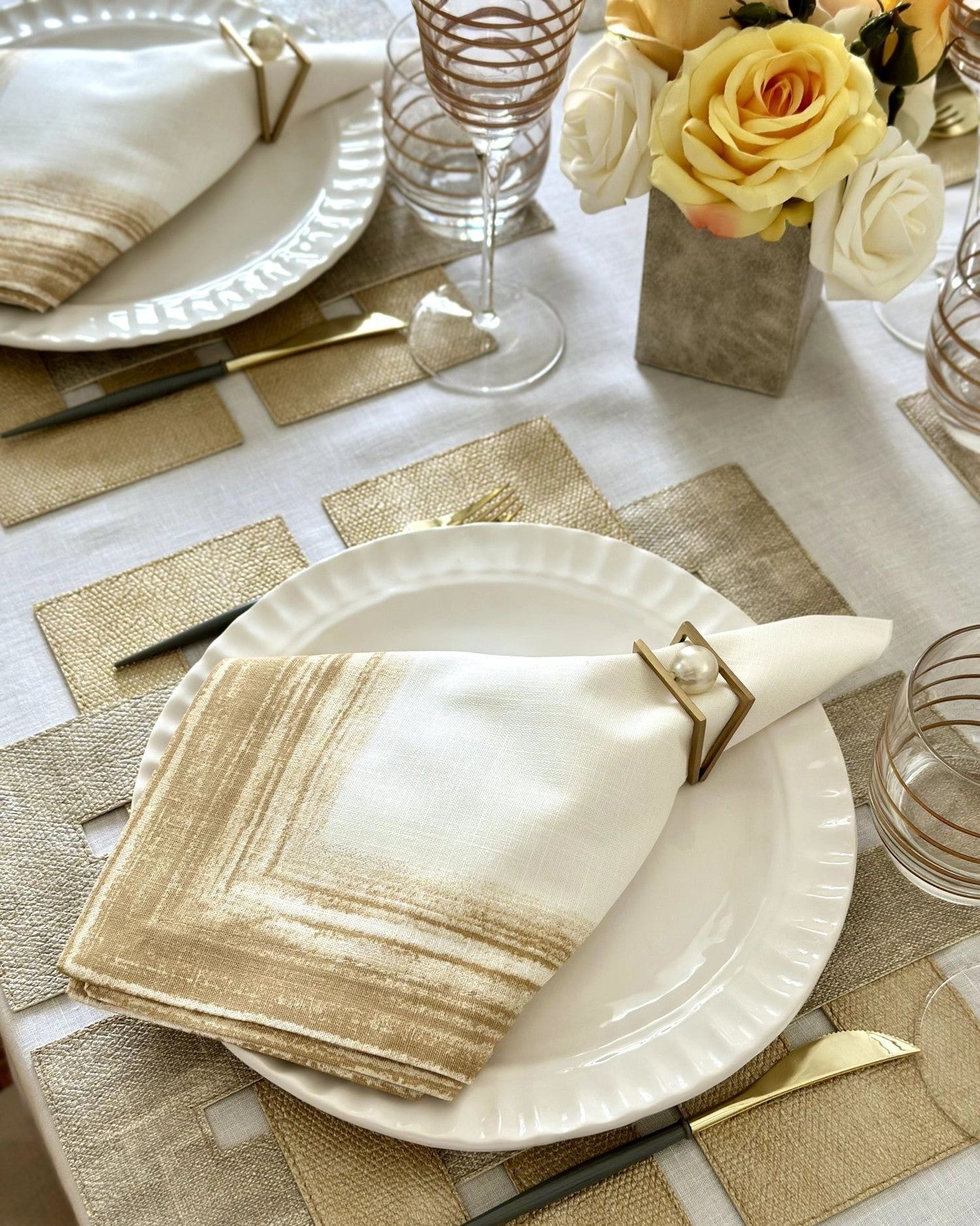 Floating Pearl Napkin Rings