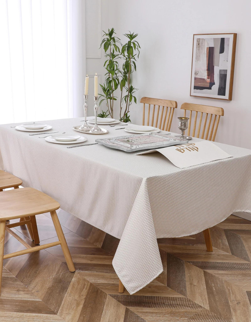 Jacquard Chenille Gold Tablecloth #1380