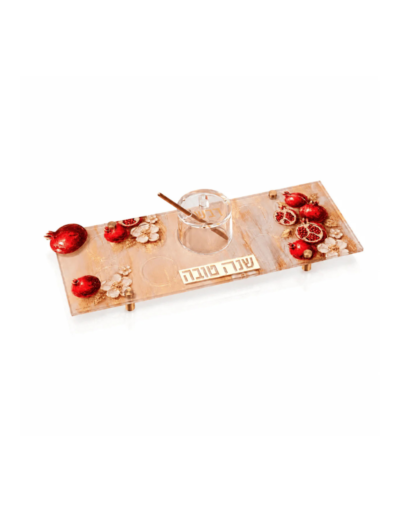 Painted Pomegranates Simanim Tray